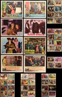 2y135 LOT OF 52 LOBBY CARDS 1940s-1960s incomplete sets from a variety of different movies!