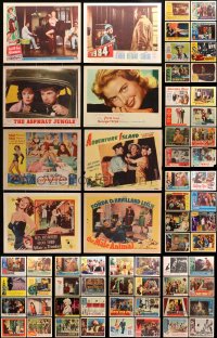 2y114 LOT OF 72 LOBBY CARDS 1950s-1970s incomplete sets from a variety of different movies!