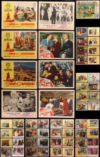 2y128 LOT OF 57 LOBBY CARDS 1950s-1960s incomplete sets from a variety of different movies!