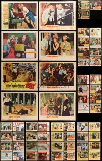 2y127 LOT OF 59 LOBBY CARDS 1950s-1960s incomplete sets from a variety of different movies!