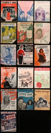 2y182 LOT OF 16 MOVIE SHEET MUSIC 1930s-1950s great songs from a variety of different movies!