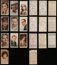 2y345 LOT OF 10 ENGLISH CIGARETTE CARDS 1920s-1930s great portraits of top actors & actresses!