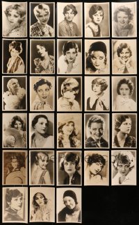 2y369 LOT OF 28 5X7 FAN PHOTOS OF FEMALE STARS 1920s-1930s portraits with facsimile signatures!