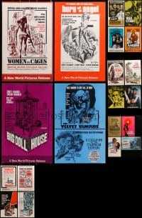 2y294 LOT OF 24 UNCUT PRESSBOOKS 1970s advertising a variety of different movies!