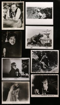 2y544 LOT OF 8 HORROR 8X10 STILLS 1950s-1970s great scenes from a variety of movies!