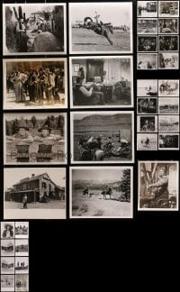 2y497 LOT OF 41 WESTERN 8X10 STILLS 1940s-1960s a variety of cowboy movie scenes & star portraits!