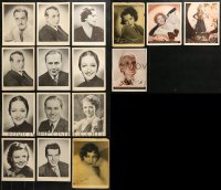 2y004 LOT OF 16 NEWSPAPER AND MAGAZINE PHOTO SUPPLEMENTS 1930s cool 8x10 portraits of top stars!