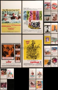2y270 LOT OF 23 WINDOW CARDS 1960s-1970s great images from a variety of different movies!