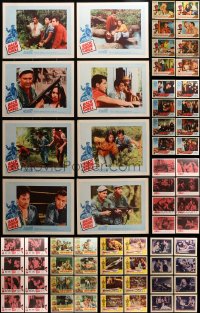 2y110 LOT OF 80 1960S LOBBY CARDS 1960s complete sets from a variety of different movies!