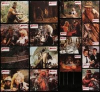 2y028 LOT OF 16 8X10 INDIANA JONES & THE TEMPLE OF DOOM SWISS LOBBY CARDS 1984 Harrison Ford!