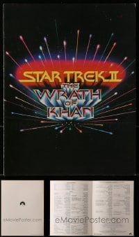 2y190 LOT OF 10 STAR TREK II SCREENING PROGRAMS 1982 full credits for The Wrath of Khan!