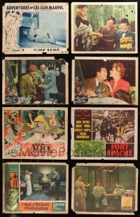 2y153 LOT OF 8 SCENE CARDS IN MUCH LESSER CONDITION 1940s-1950s a variety of great movies!