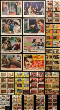 2y089 LOT OF 111 LOBBY CARDS 1950s-1960s mostly complete sets from a variety of movies!