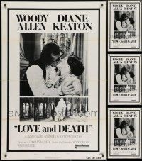 2y800 LOT OF 5 FORMERLY TRI-FOLDED 27X41 LOVE & DEATH STYLE B ONE-SHEETS 1975 Woody Allen, Keaton