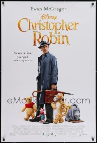 2y725 LOT OF 50 UNFOLDED DOUBLE-SIDED 27X40 CHRISTOPHER ROBIN ADVANCE ONE-SHEETS 2018 McGregor!