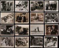 2y528 LOT OF 16 B-WESTERN 8X10 STILLS 1940s-1960s great scenes from a variety of cowboy movies!