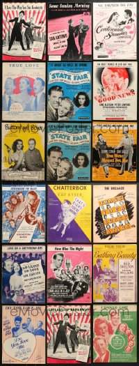 2y181 LOT OF 20 MOVIE SHEET MUSIC 1930s-1950s great songs from a variety of movies!