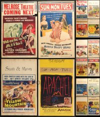 2y273 LOT OF 16 FORMERLY FOLDED WINDOW CARDS 1950s great images from a variety of different movies!