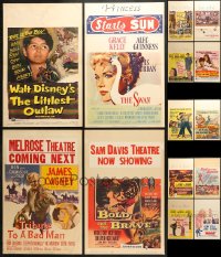2y275 LOT OF 14 FORMERLY FOLDED WINDOW CARDS 1950s great images from a variety of different movies!