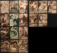 2y022 LOT OF 17 GERMAN PROGRAMS 1950s great images from a variety of different movies!