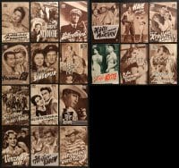 2y023 LOT OF 18 GERMAN PROGRAMS 1950s great images from a variety of different movies!