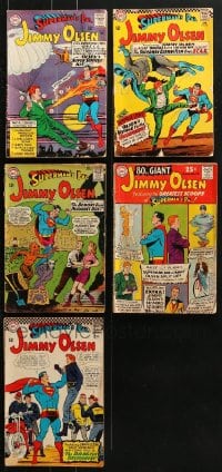 2y224 LOT OF 5 JIMMY OLSEN COMIC BOOKS 1960s DC Comics, Superman's Pal, Batman & more!
