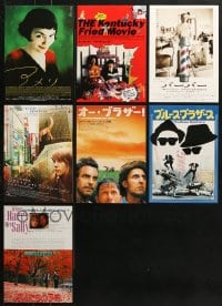 2y205 LOT OF 7 COMEDY JAPANESE CHIRASHI POSTERS 1970s-2000s great images from a variety of movies!