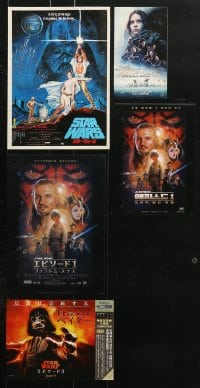 2y357 LOT OF 5 STAR WARS FLYERS 1970s-2010s A New Hope, Phantom Menace & Rogue One!