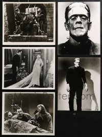 2y381 LOT OF 5 FRANKENSTEIN 8X10 REPRO PHOTOS 1980s monster Boris Karloff shown in each scene!