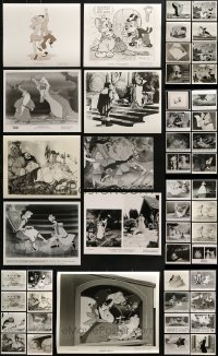 2y484 LOT OF 57 WALT DISNEY THEATRICAL AND TV CARTOON 8X10 STILLS 1940s-1990s a variety of images!
