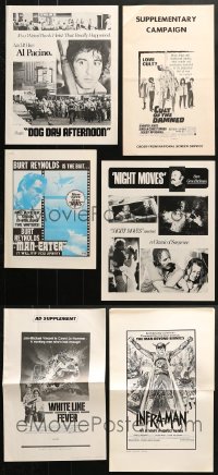 2y187 LOT OF 6 UNCUT PRESSBOOK SUPPLEMENTS 1970s images from a variety of different movies!