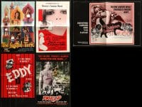 2y161 LOT OF 9 UNCUT SEXPLOITATION PRESSBOOKS 1960s-1970s advertising a variety of sexy movies!
