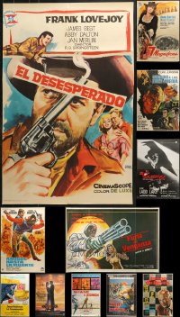 2y567 LOT OF 11 FORMERLY FOLDED SPANISH POSTERS 1960s-1980s great images from a variety of movies!