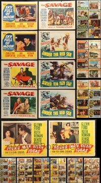 2y084 LOT OF 122 LOBBY CARDS 1950s incomplete sets from a variety of different movies!