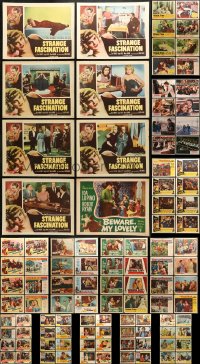 2y088 LOT OF 112 LOBBY CARDS 1950s-1980s incomplete sets from a variety of different movies!
