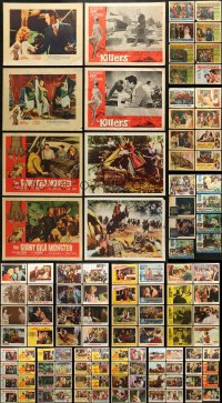 2y086 LOT OF 114 LOBBY CARDS 1950s-1960s incomplete sets from a variety of different movies!