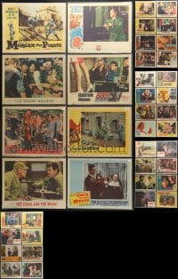 2y131 LOT OF 56 1960S BAGGED AND PRICED LOBBY CARDS 1960s incomplete sets from a variety of movies!