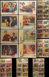 2y132 LOT OF 56 1950S BAGGED AND PRICED LOBBY CARDS 1950s incomplete sets from a variety of movies!