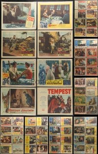 2y124 LOT OF 64 1950S BAGGED AND PRICED LOBBY CARDS 1950s incomplete sets from a variety of movies!