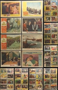 2y117 LOT OF 72 1950S BAGGED AND PRICED LOBBY CARDS 1950s incomplete sets from a variety of movies!