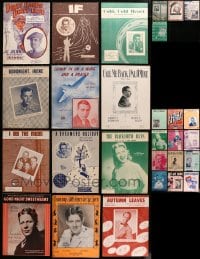 2y177 LOT OF 28 SHEET MUSIC FEATURED BY SINGERS 1920s-1950s a variety of different songs!