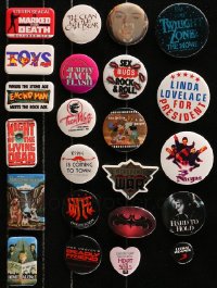 2y404 LOT OF 37 PIN-BACK BUTTONS 1990s great images from a variety of different movies!
