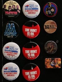 2y428 LOT OF 12 ACTION/ADVENTURE PIN-BACK BUTTONS 1990s-2000s images from a variety of movies!