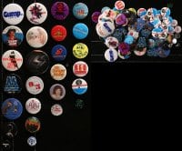 2y388 LOT OF 86 PIN-BACK BUTTONS 1980s-1990s a variety of cool movie images!