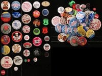 2y392 LOT OF 61 PIN-BACK BUTTONS 1980s-1990s a variety of cool images!