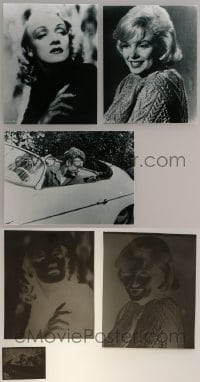 2y349 LOT OF 6 NEGATIVES AND REPRO POSITIVE PHOTOS 1990s Marilyn Monroe, Dietrich, Dean
