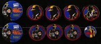 2y433 LOT OF 10 DICK TRACY PIN-BACK BUTTONS 1990 great artwork of Warren Beatty!