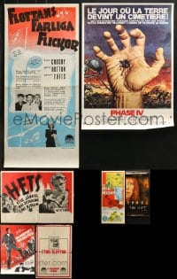 2y570 LOT OF 7 FORMERLY FOLDED NON-U.S. MOVIE POSTERS 1960s-1990s a variety of great images!