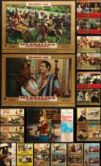 2y619 LOT OF 29 FORMERLY FOLDED 19x27 ITALIAN PHOTOBUSTAS 1960s-1970s a variety of movie scenes!