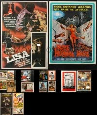 2y568 LOT OF 20 MOSTLY FORMERLY FOLDED SOUTH AMERICAN POSTERS 1960s-1980s with some nudity!